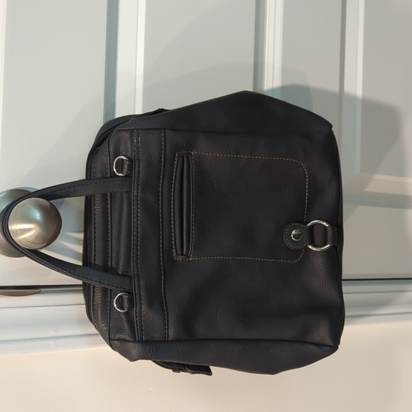 Multi Sac™ Black Handbag w/Silver Hardware Zippered Closure NWOT - Picture 4 of 15